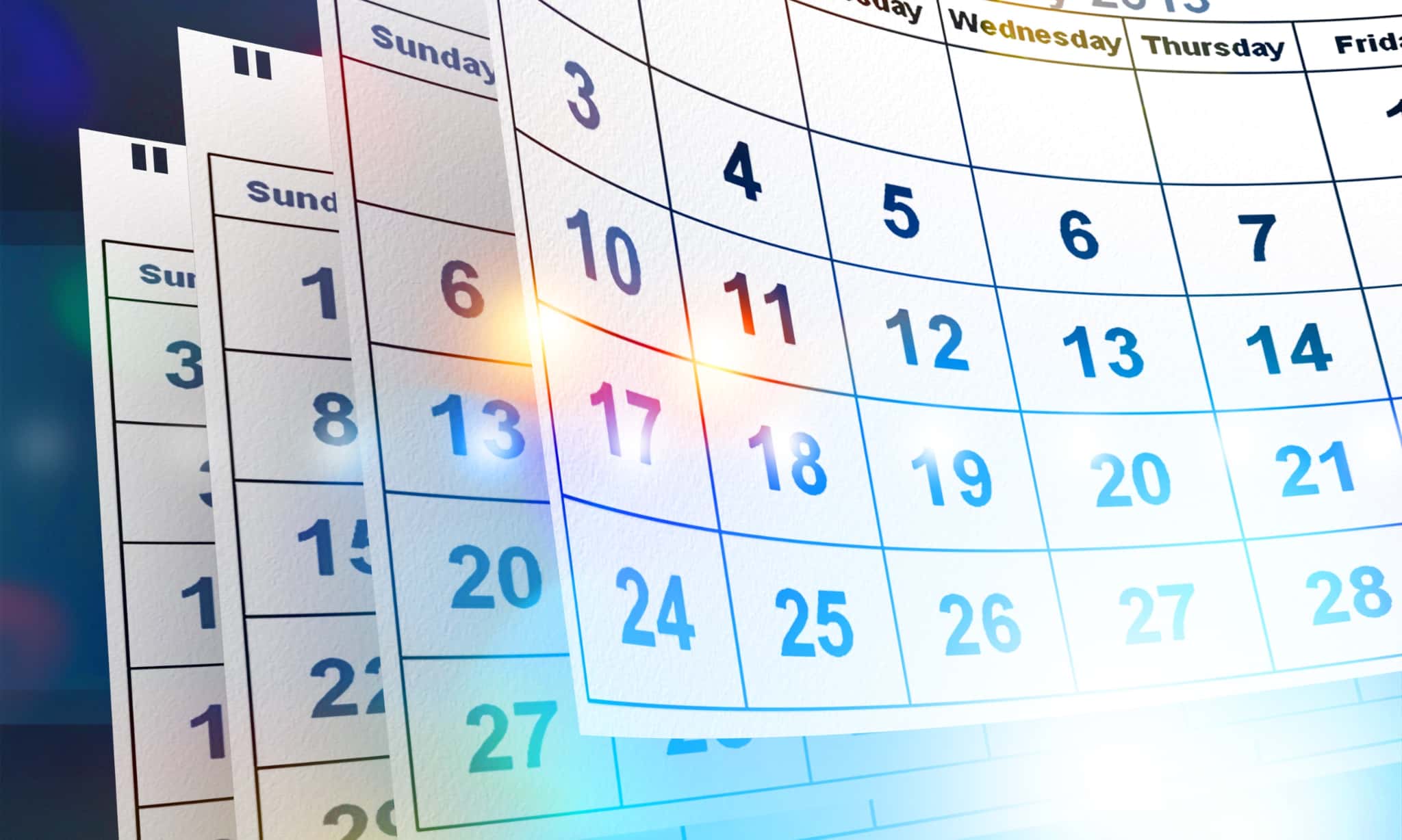 歯のクリーニングを受ける頻度を示すカレンダー